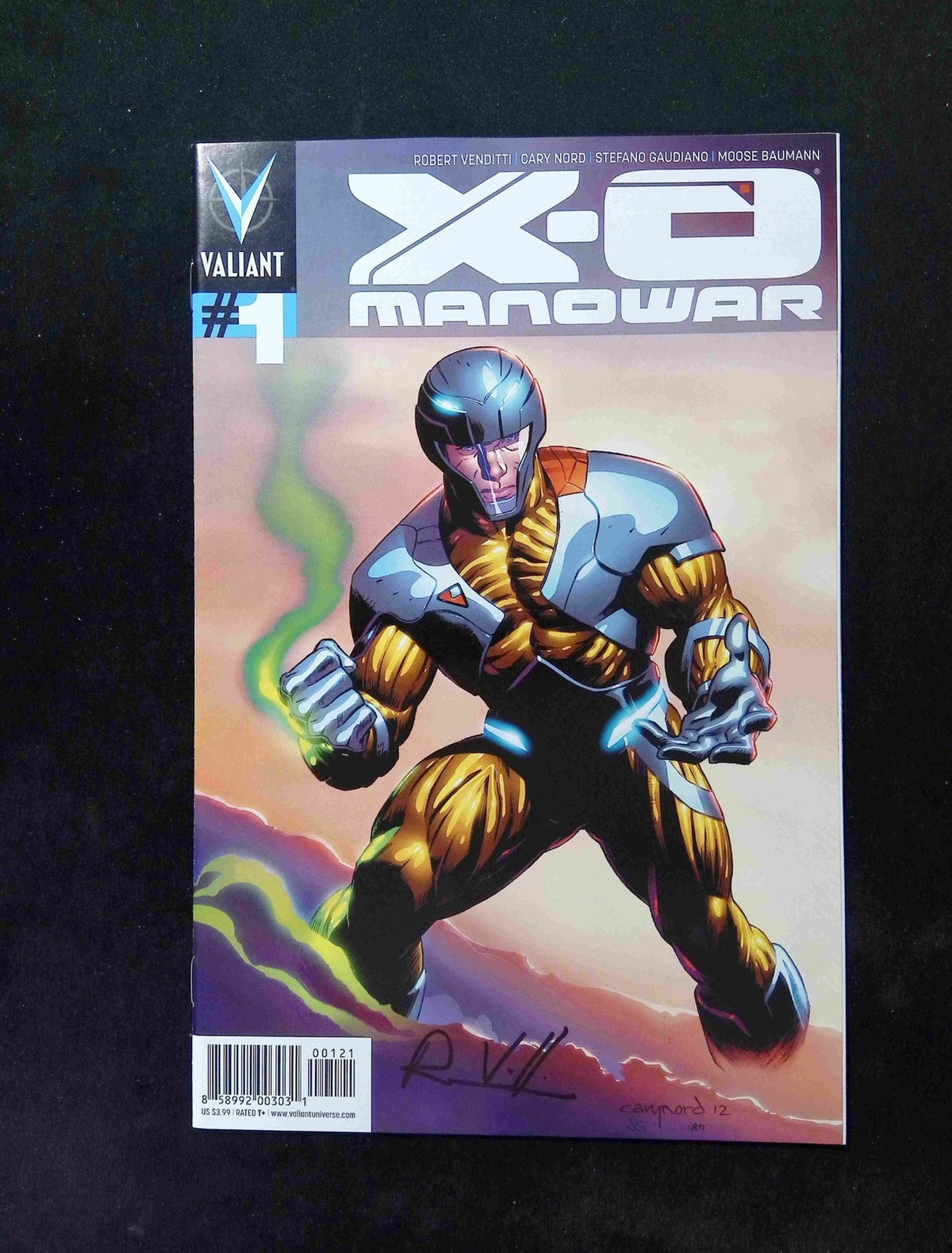 X-O Manowar #1B 3RD SERIES VALIANT 2012 VF+ Nord Variant Signed Robert Venditti