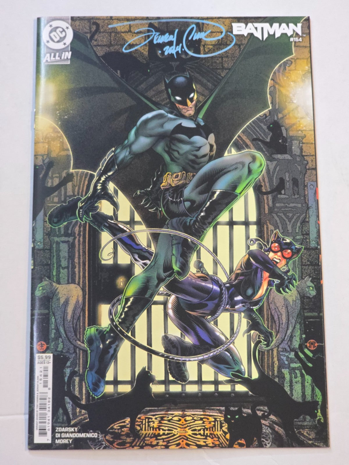 BATMAN #154 DC 2024 TONY HARRIS VARIANT SIGNED JEREMY CLARK W/COA NM BLUE