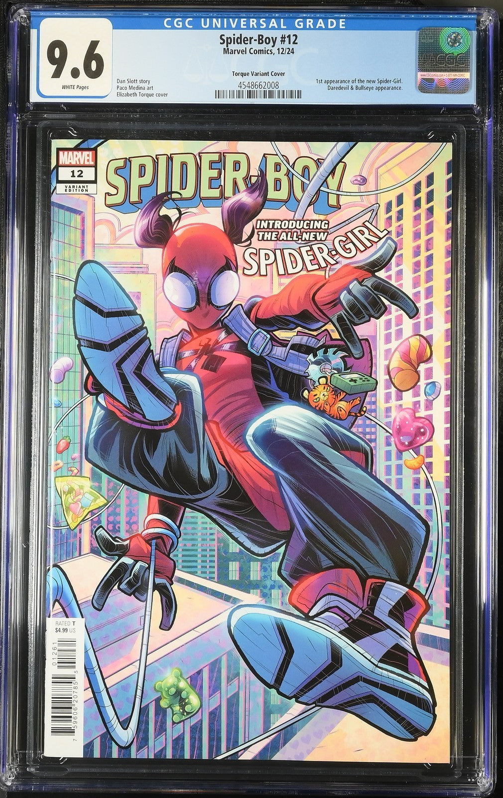 SPIDER-BOY #12 MARVEL 2024 ELIZABETH TORQUE VARIANT CGC 9.6 NM