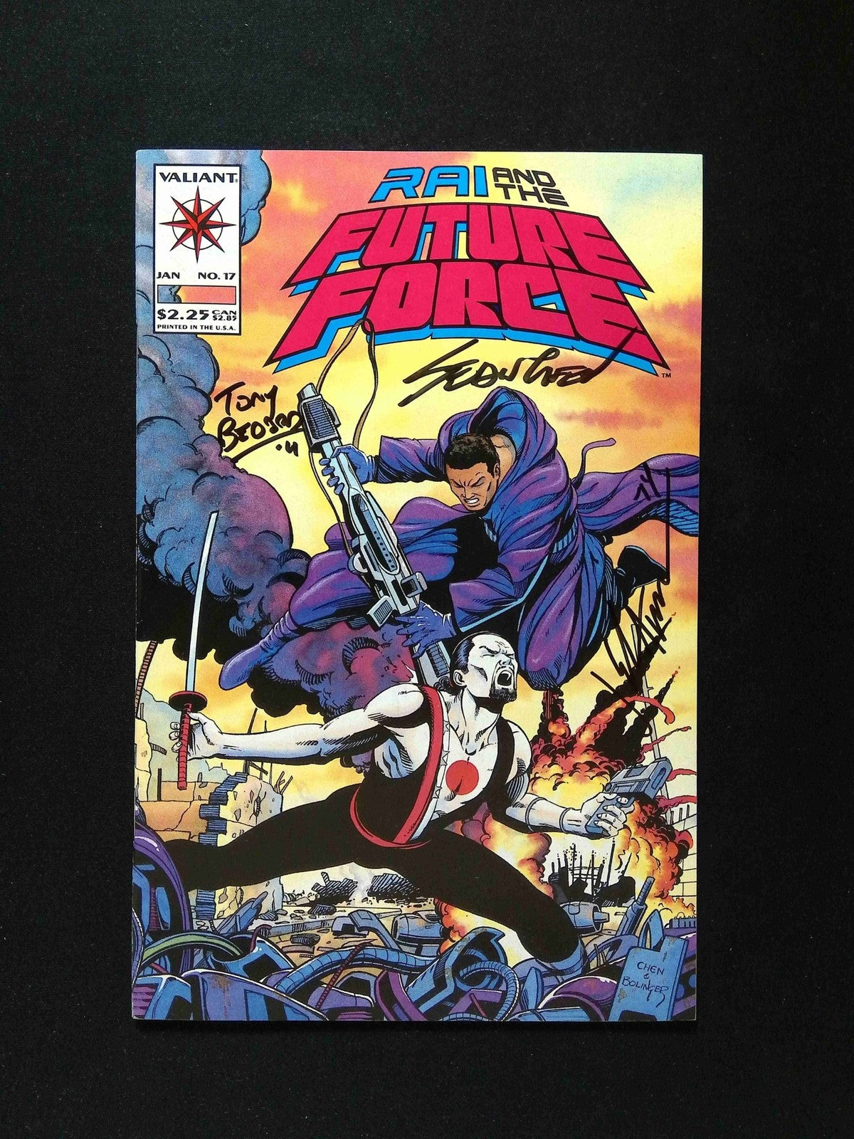 Rai #17  VALIANT Comics 1994 VF  SEAN CHEN BY SIGNED W/ COA