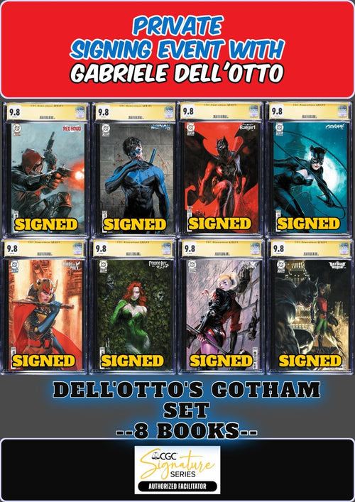 -GOTHAM SET-9 BOOKS CGC SS 9.8 PRIVATE SIGNING GABRIELE DELL'OTTO SIGNED PRESALE