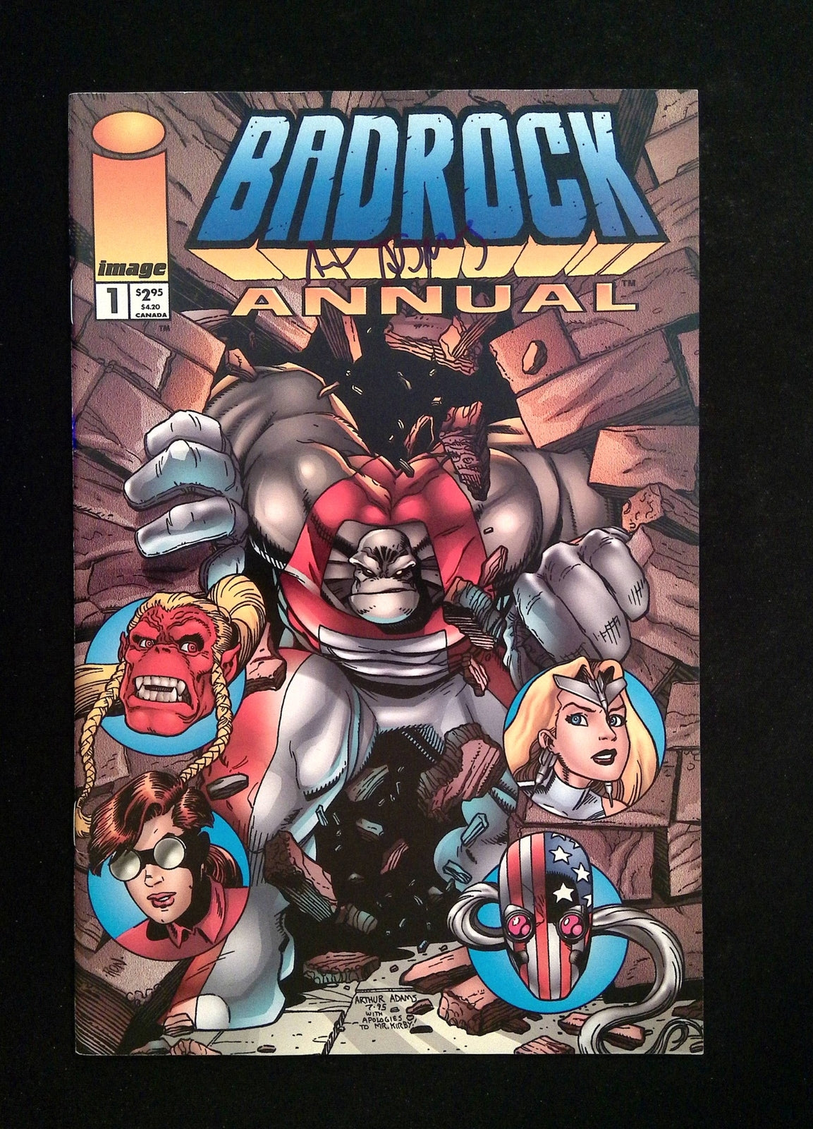Badrock Annual #1  IMAGE Comics 1995 NM  SIGNED BY ARTHUR ADAMS