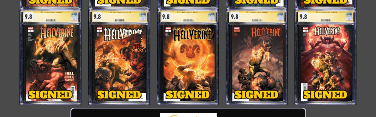 HELLVERINE #1-10 SET MAIN COVER CGC SS 9.8 BEN PERCY PRIVATE SIGNING PRESALE