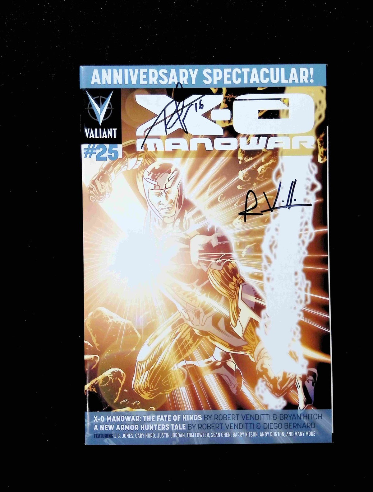 X-O Manowar #25B  VALIANT 2014 VF/NM Hitch Variant Signed Robert Venditti/Runton