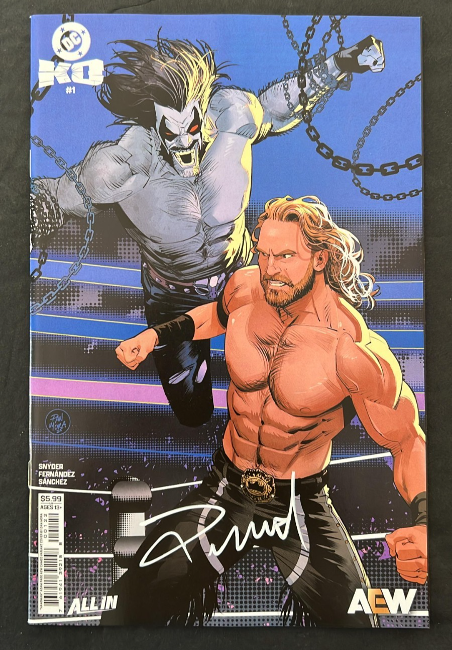 DC K.O #1 DC 2025 AEW VARIANT SIGNED DAN MORA NYCC W/COA NM