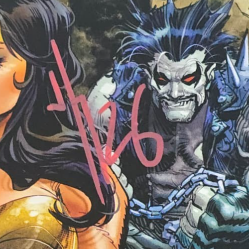 WONDER WOMAN VS LOBO #1 DC 2X SIGNED BY DAN PANOSIAN & TINI HOWARD W/COA NM