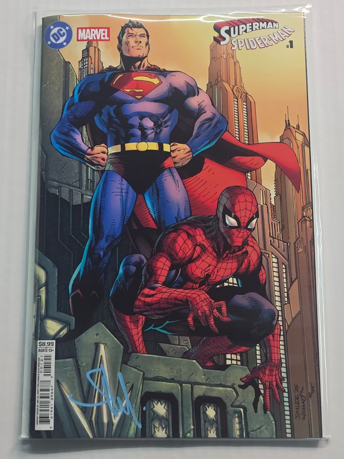 SUPERMAN SPIDER-MAN #1 DC 2026 JIM LEE VARIANT SIGNED BY SEAN MURPHY W/COA NM