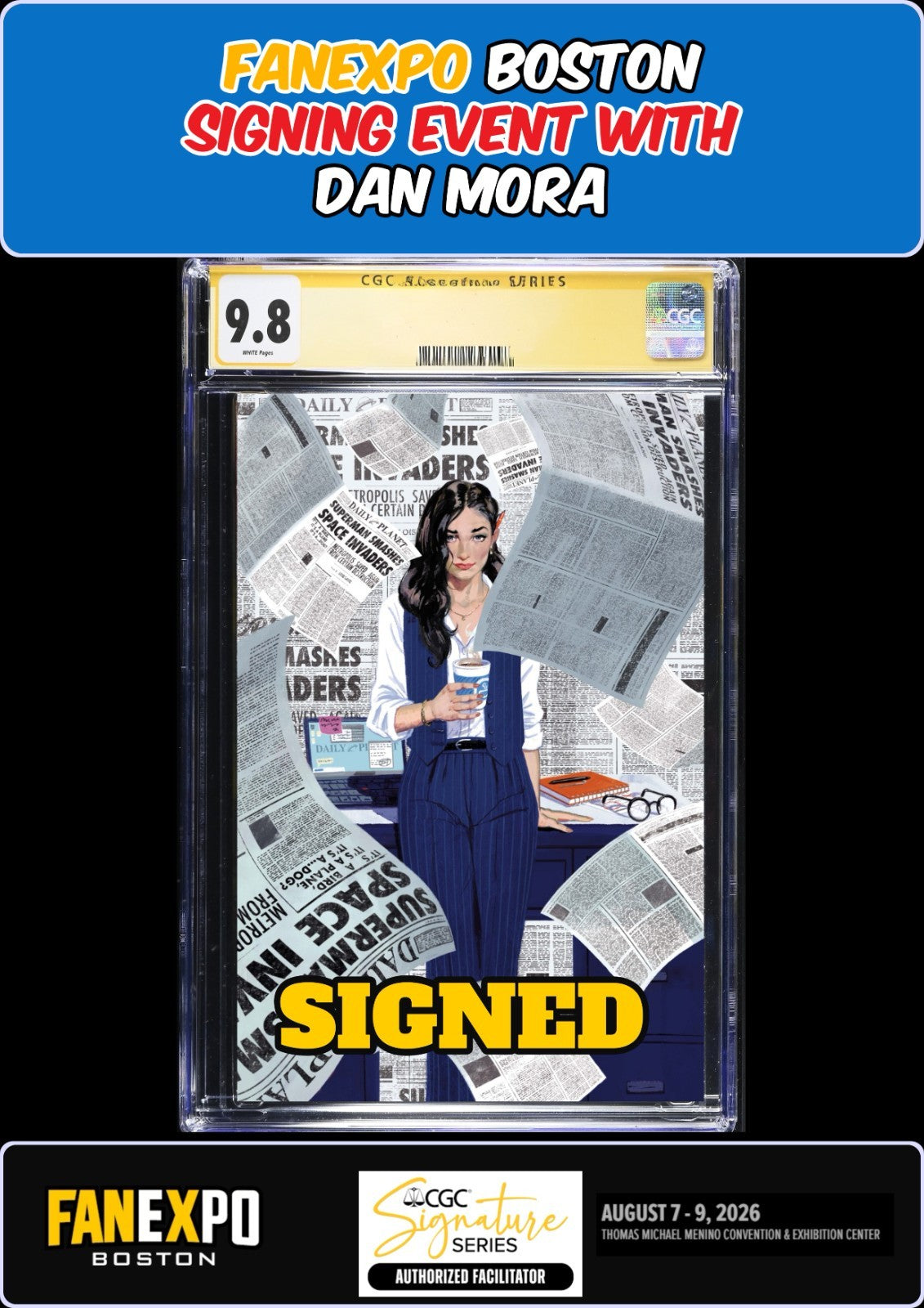 ACTION COMICS #1101 TALASKI CGC SS 9.8 DAN MORA SIGNED FANEXPO BOSTON PRESALE