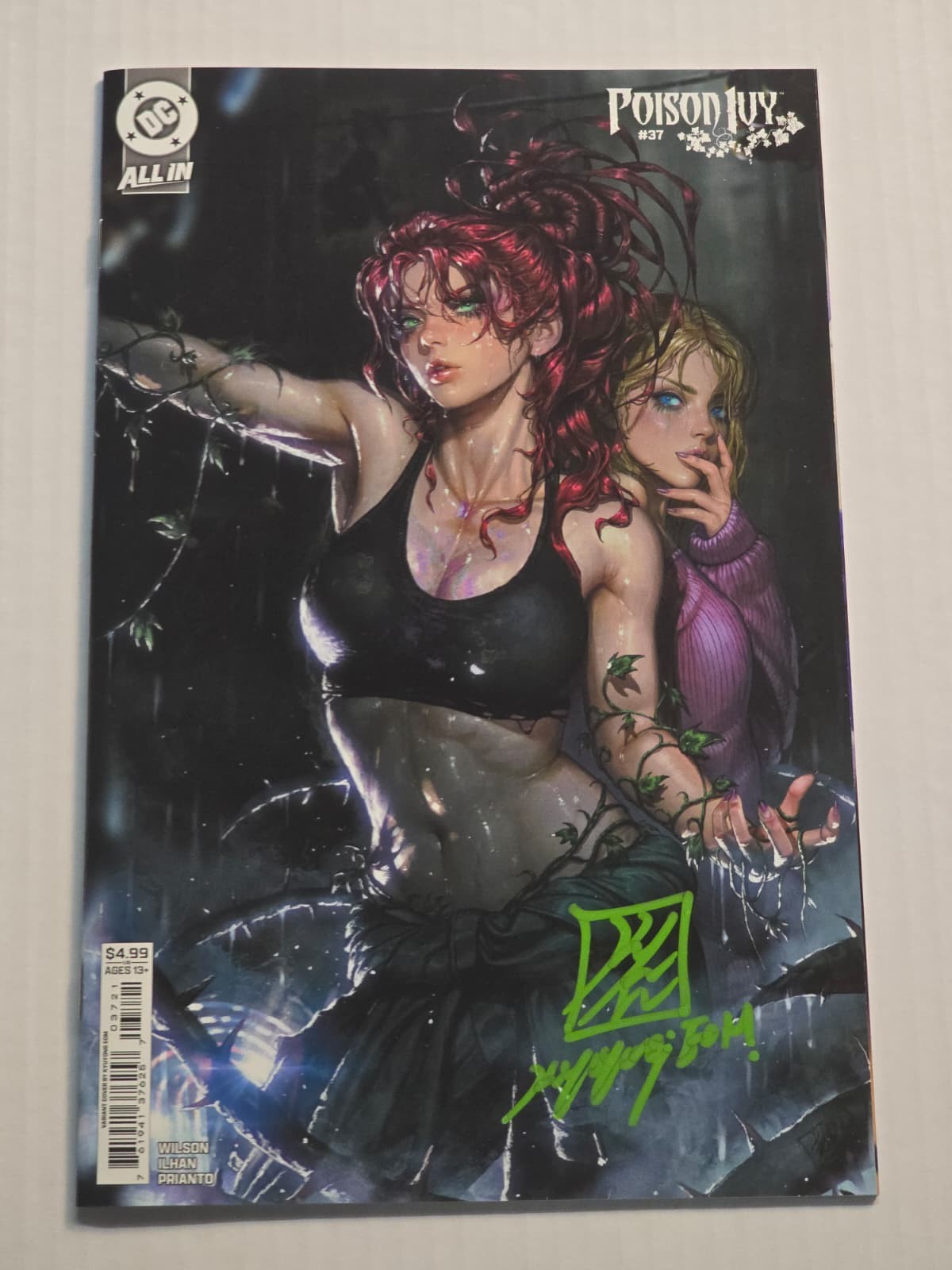 POISON IVY #37 DC COMICS VARIANT KYUYONG EOM SIGNED W/COA NM GREEN (2)