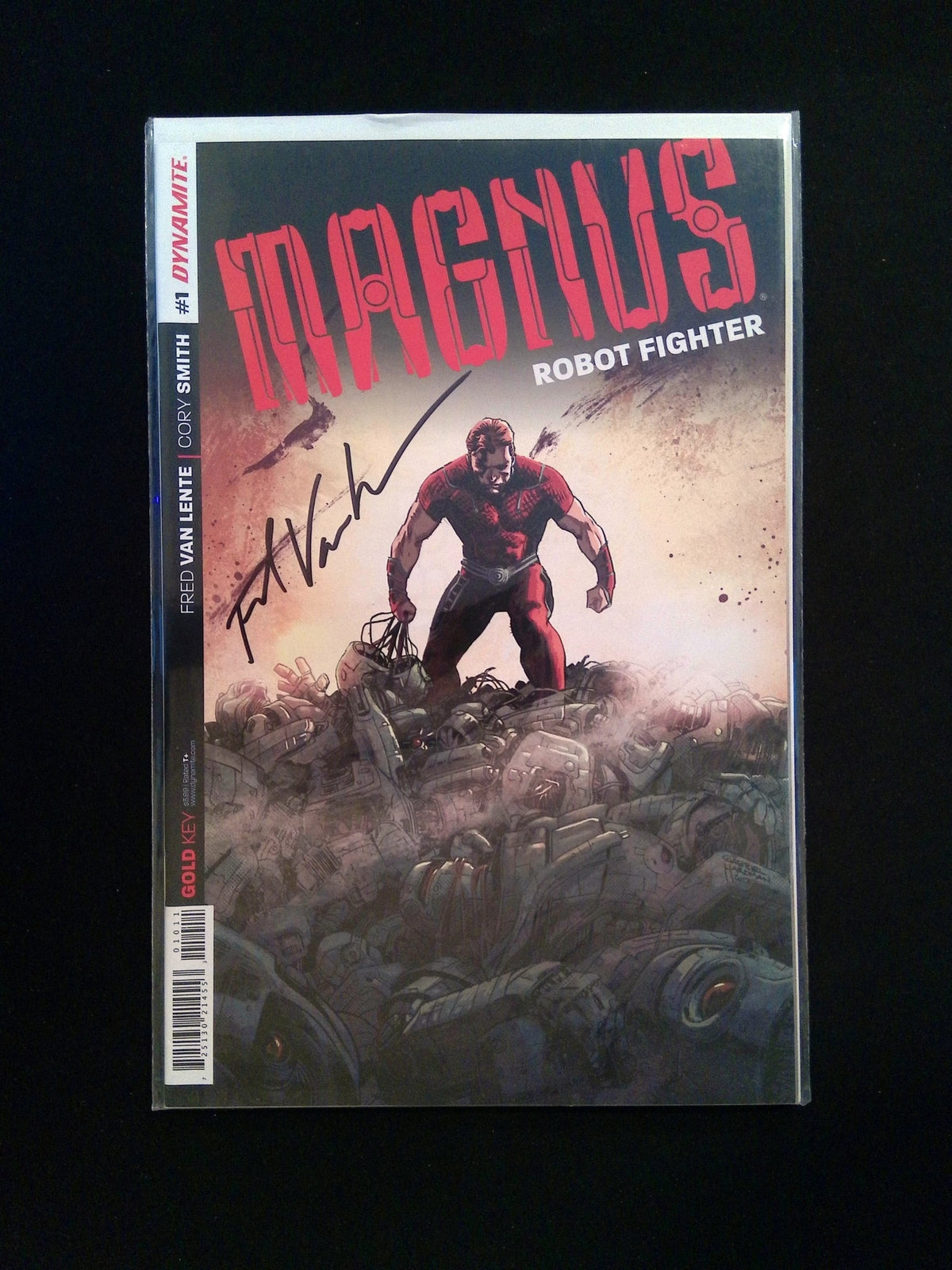 Magnus Robot Fighter #1  DYNAMITE 2014 NM-  SIGNED BY FRED VAN LENTE w/ COA