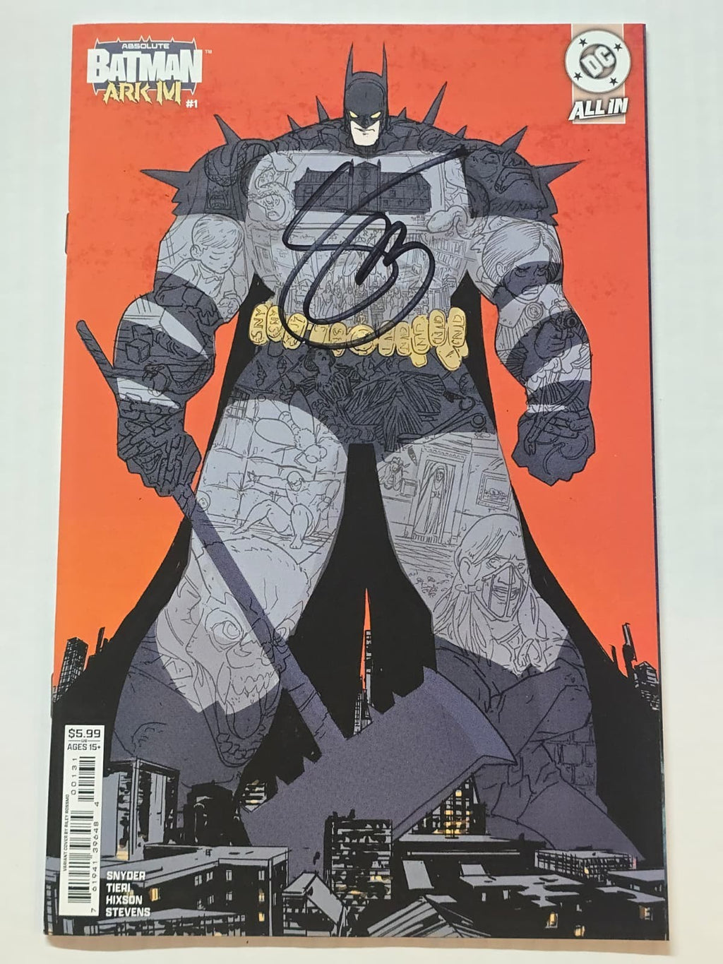ABSOLUTE BATMAN ARK M #1 RILEY ROSSMO DC 1ST PRINT SIGNED SCOTT SNYDER W/COA NM