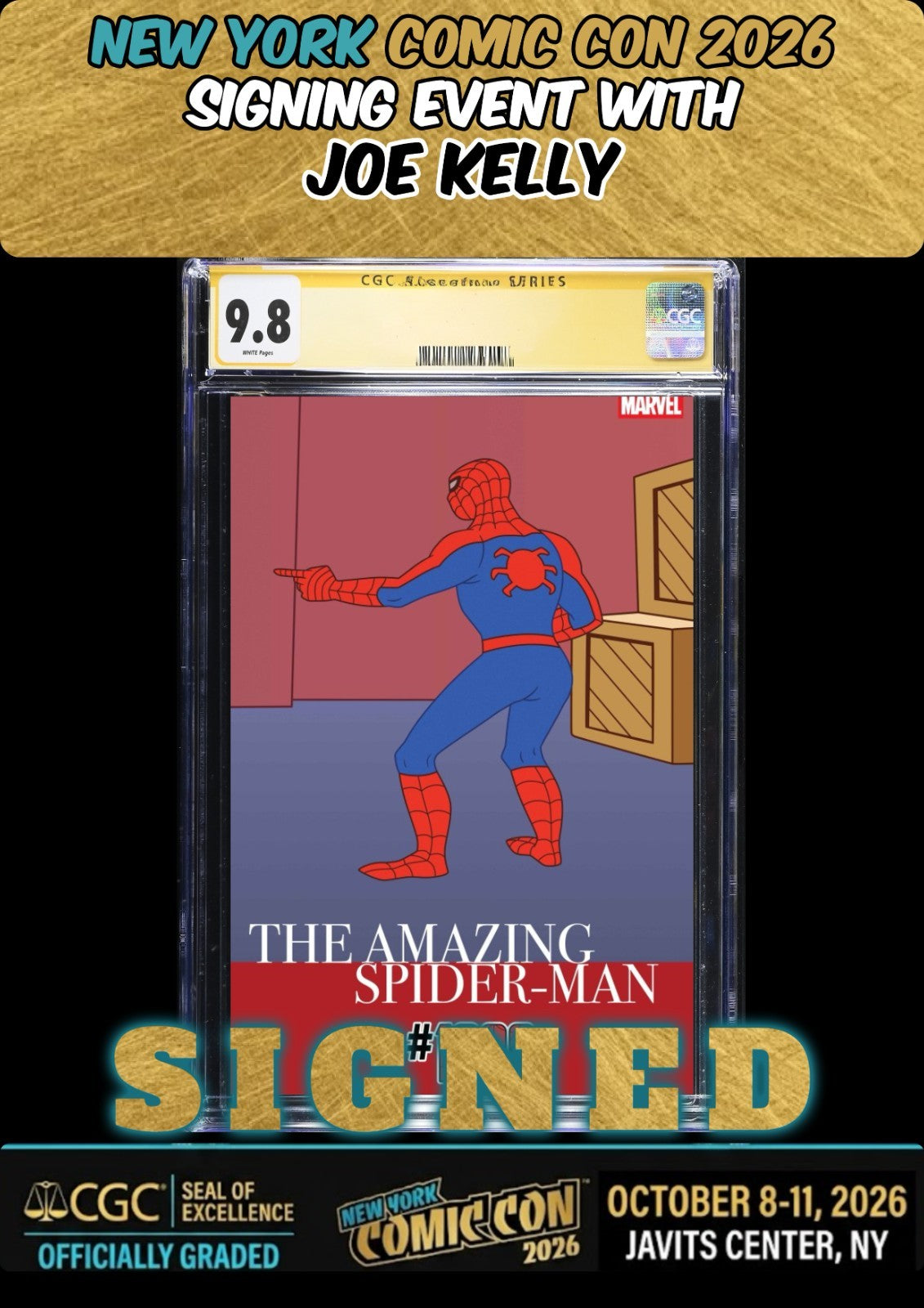 AMAZING SPIDER-MAN #1000 ANIMATION CGC SS 9.8 SIGNED JOE KELLY NYCC PRESALE