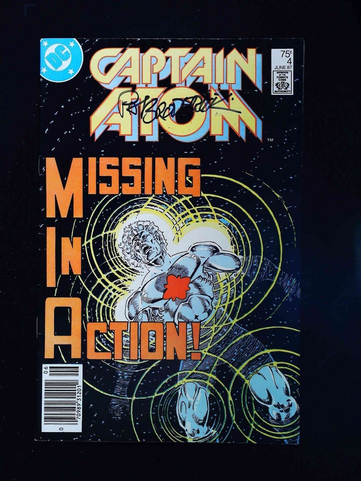 Captain Atom #4  Dc Comics 1987 Vf  Signed By Pat Broderick