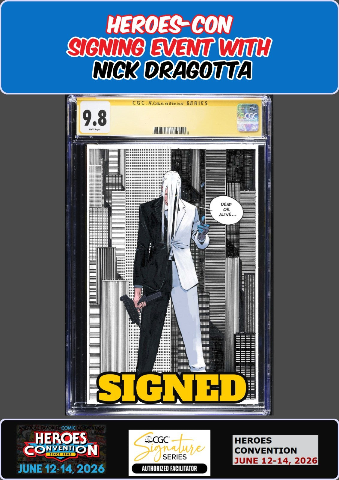 ABSOLUTE BATMAN #21 TWO-FACE CGC SS 9.8 NICK DRAGOTTA HEROES-CON SIGNED PRESALE