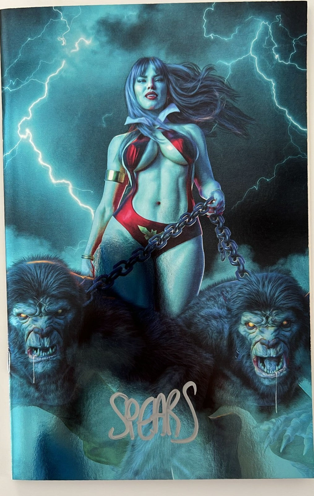 VAMPIRELLA #1 DYNAMITE VIRGIN FOIL VARIANT SIGNED SILVER MARK SPEARS HSV EXPO NM