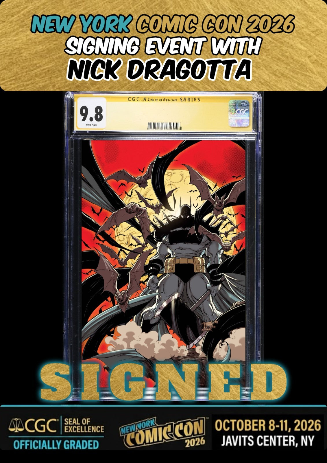ABSOLUTE BATMAN #23 KAARE CGC SS 9.8 SIGNED NICK DRAGOTTA NYCC PRESALE